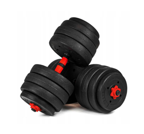 Набор композитных гантелей AMETIST 40 кг с соединительным грифом